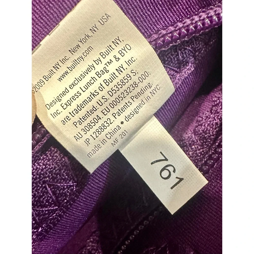 BYO by Built NY Express Lunch Bag Purple Retro‎ Circle Print Neoprene B-LB32